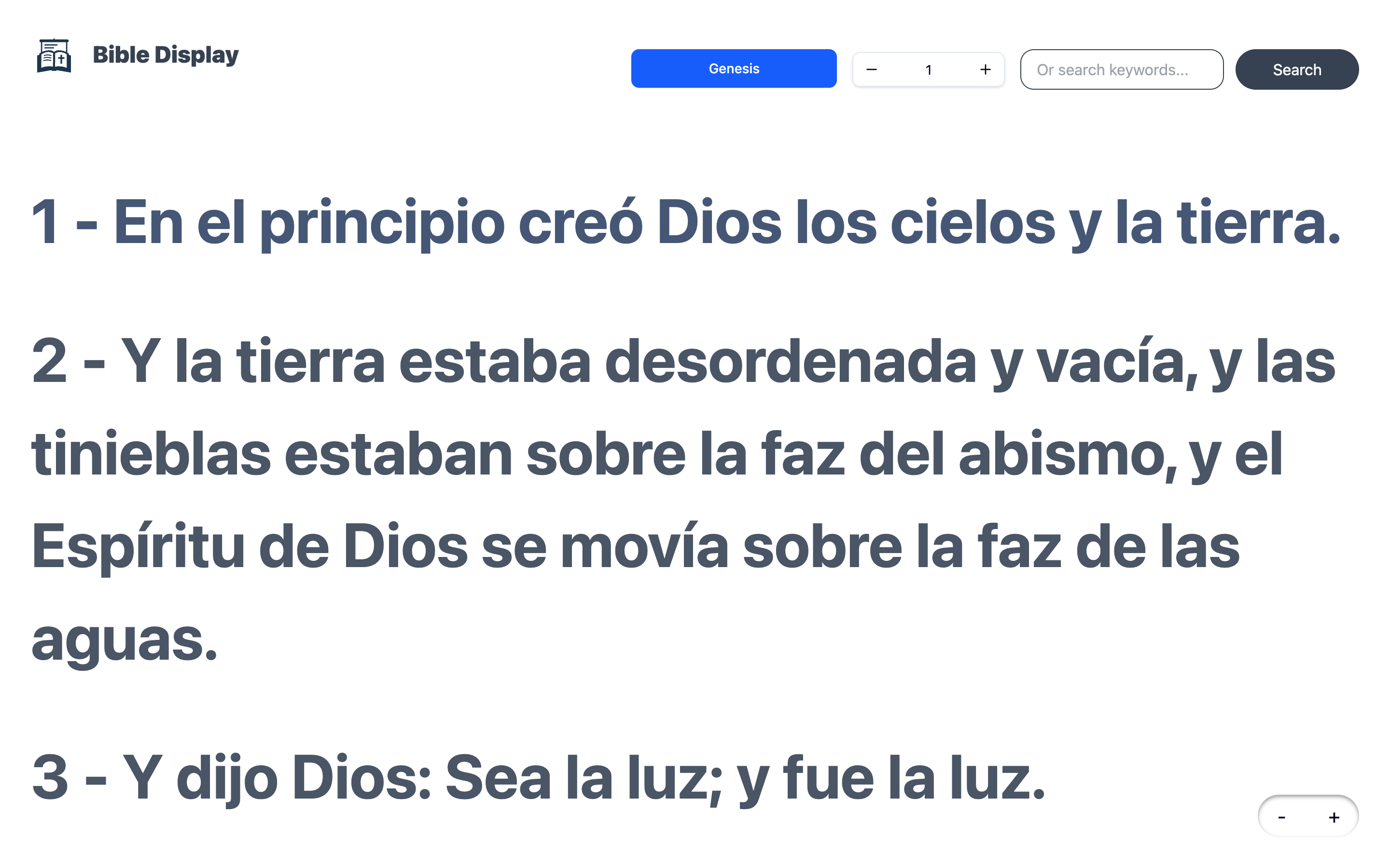 Desarrollo de web app para Bible Display en Piedras Negras, diseñado por DevWorks Studio