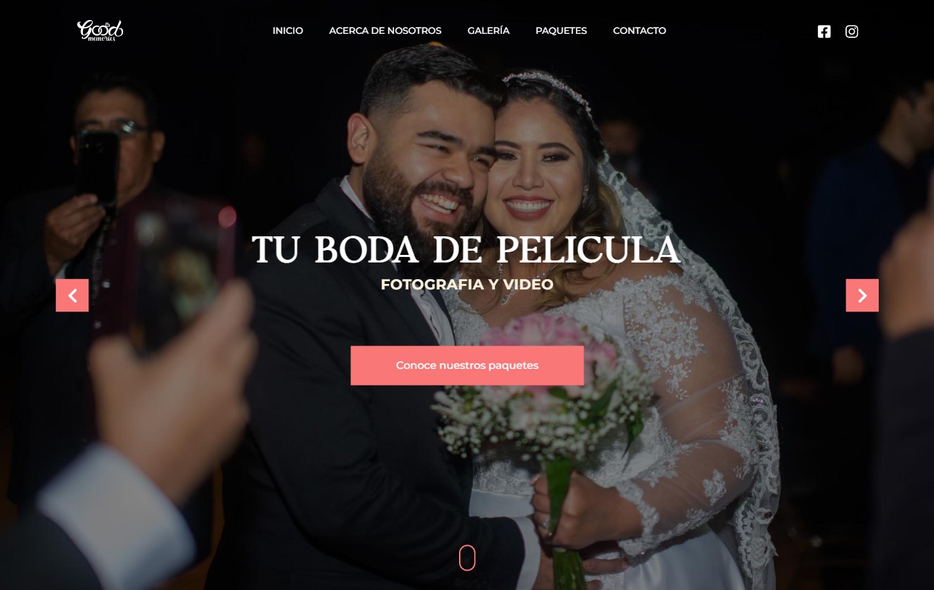 Diseño web para estudio de fotografía Good Memories en Piedras Negras