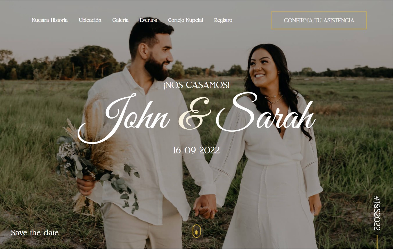 Diseño web para invitación digital para bodas en Piedras Negras, diseñado por DevWorks Studio